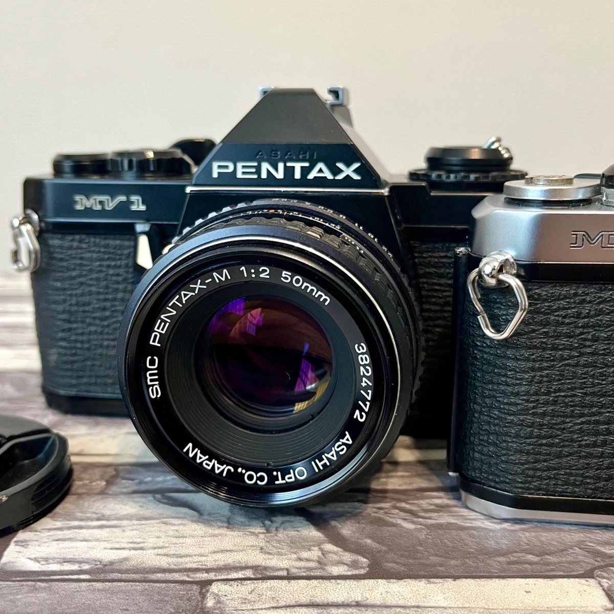 Pentax MV-1 35mm SLR フィルムカメラSMC 50mm F2 Asahi Pentax MV 1 35mm SLR Film Camera SMC Pentax-M 1:2/50 | eBay