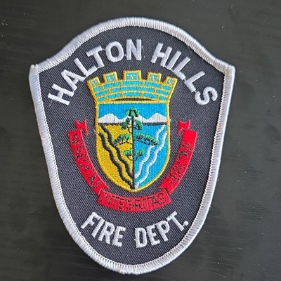 Halton Hills Fire Dept Patch Canada Firefighting Rescue Collectible Badge