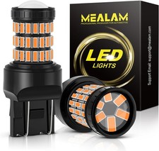 7440 7443 992 T20 W21W LED Bulbs Amber Yellow, Super Bright 60 SMD Chips for Car