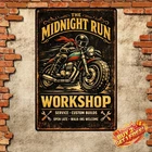 Outlaw Garage Frameless Iron Wall Art 8x12 Vintage Motorcycle Metal Tin Sign