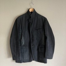 Issey Miyake SS2004 Men's Hybrid Jacket Cotton  Perforated Leather 1 EL AGA