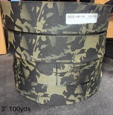 NYLON WEBBING MIL-SPEC MIL-W-17337 3 INCH BLACK MULTICAM 2-SIDED 100 YARD ROLL