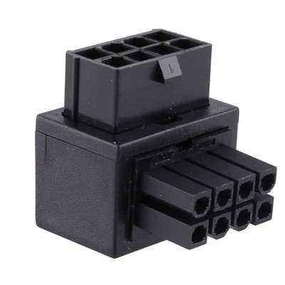 Mainboard CPU 8Pin Female to 8 Pin Male Power Adapter Connector 90° Angled