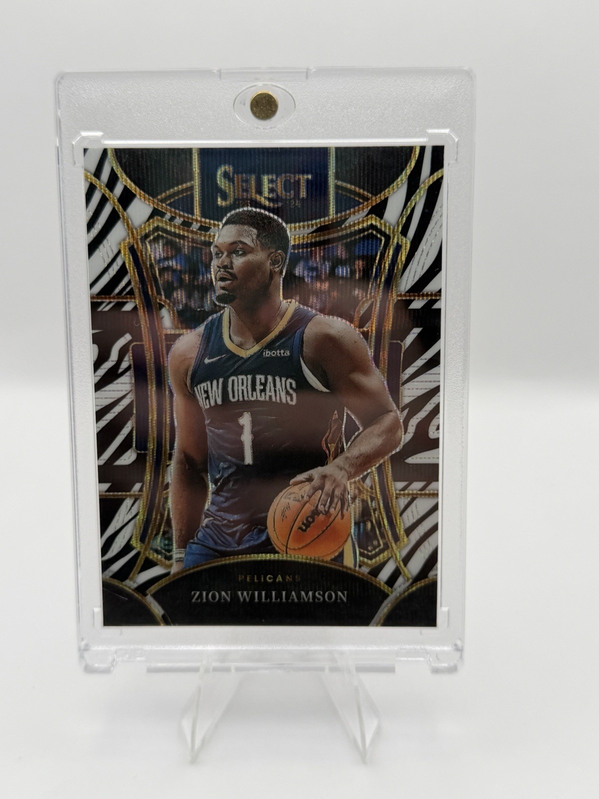 2023-24 Panini Select - Mezzanine Level Zion Williamson #365 Zebra Prizm