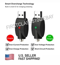 (2) Pack USB Thread Charger Battery Overcharge Protection Screw Pen NEW