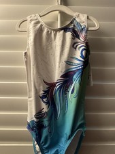 NWT United All Around leotard GYMNASTICS DANCE BALLET AS adult small BLUE GREEN