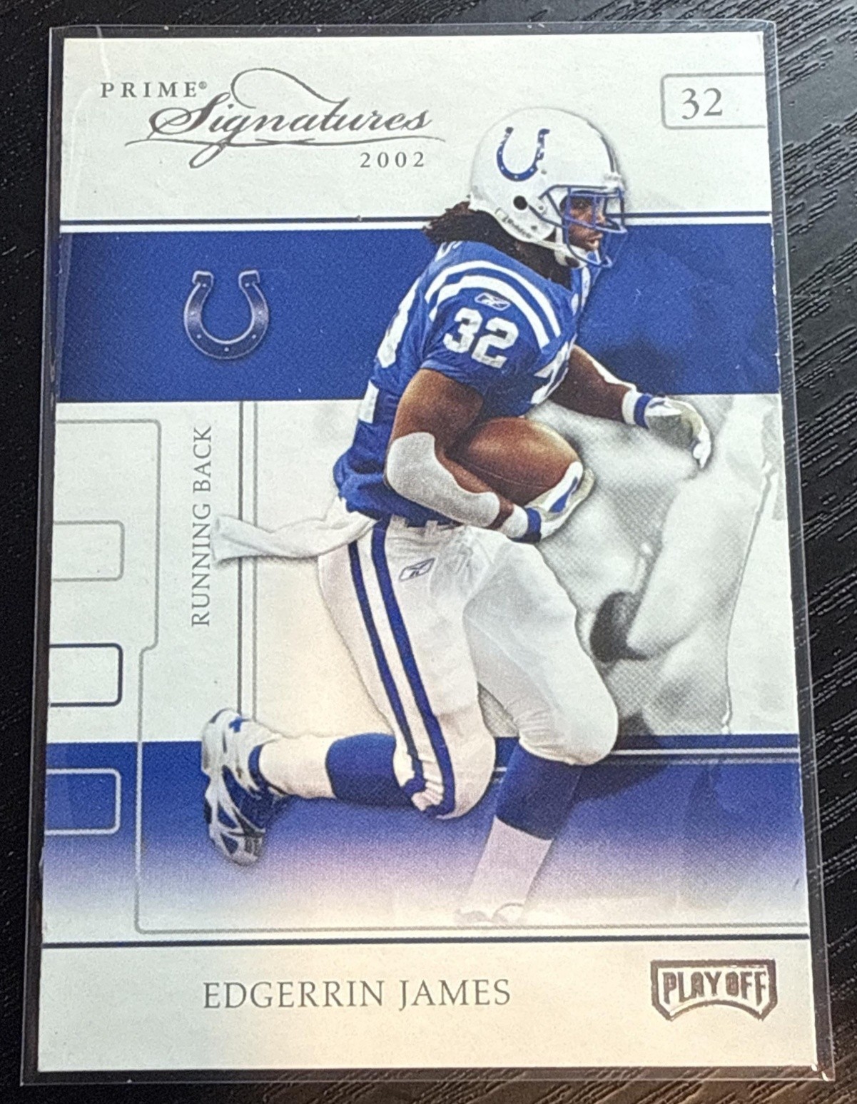 2002 Playoff Prime Signatures Edgerrin James #40 Samples Colts RARE BECKETT SSP