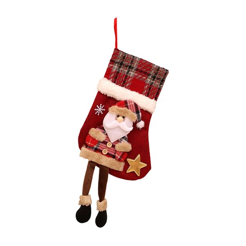 Christmas Stocking Christmas Tree Pendant Snowman Santa Elk Bear Children Gift - Bild 8 von 15