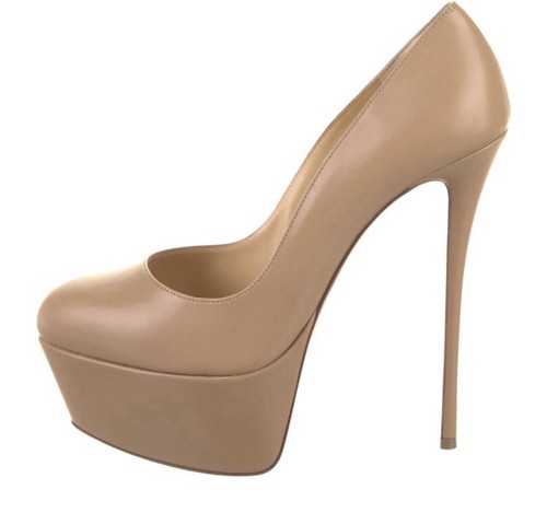 1.2k Christian Louboutin DOLLY PUMP ALTA Nude Beige 160 Leather Platform 41 IT
