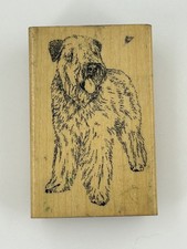 Wood Mounted Rubber Stamp Dog Image 3x4 Inches Craft Stamp