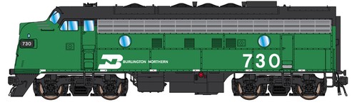 Intermountain N EMD F7A Burlington Northern BN #730 DC LED 69277-06 | Zustand: New