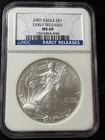 2007  US Silver Eagle $1 NGC MS69 Early Releases