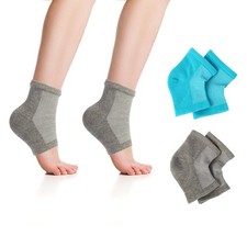2 Pairs Silicone Socks for Dry Cracked Feet Women, Moisturizing Heel Socks, ...