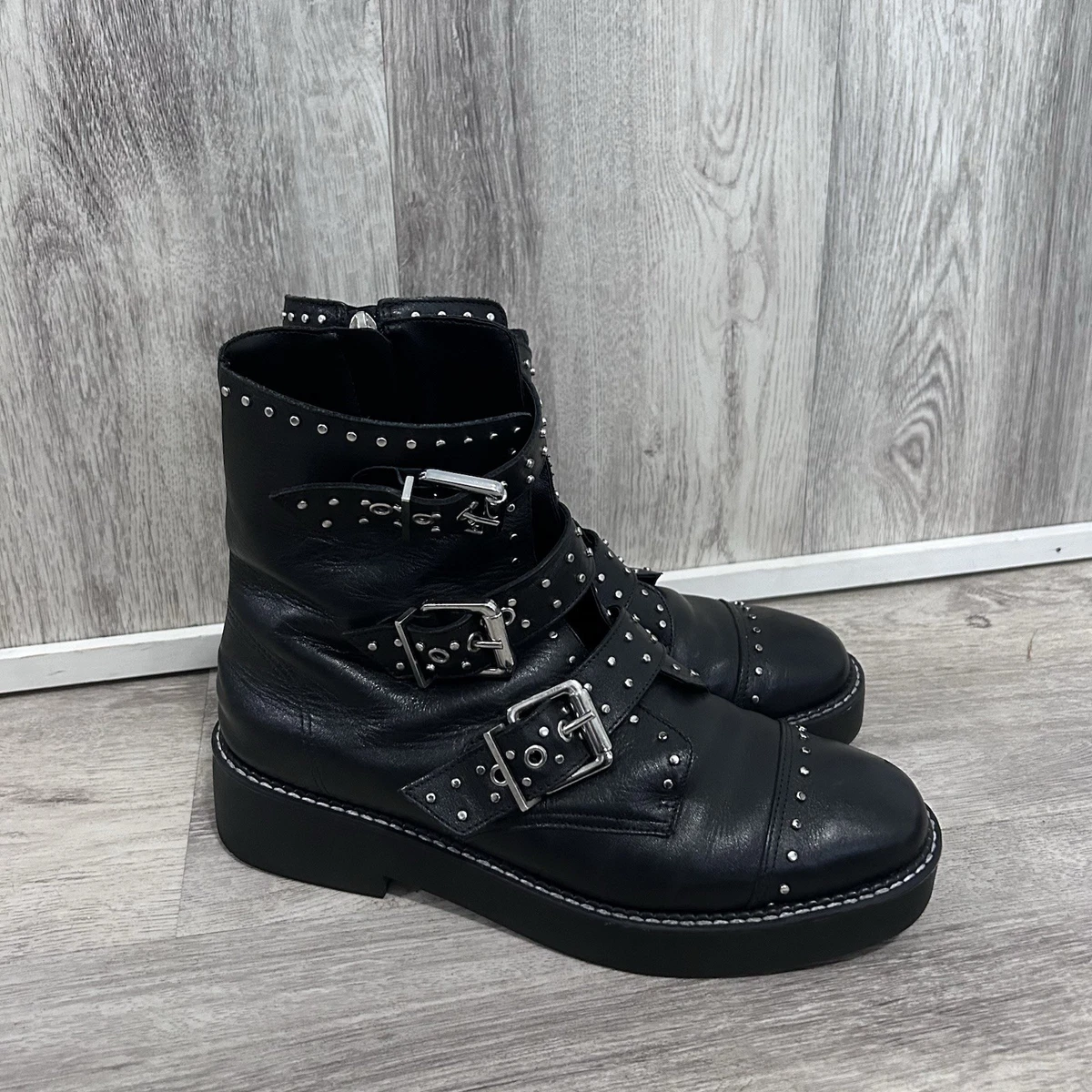 Schutz Leather Upper Low (1-1.9 in) Heel Height Boots for  SCHUTZ Black Ankle Boots with Cream Lining main image 0