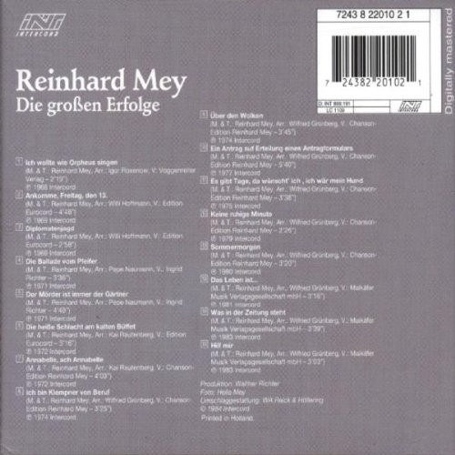 Reinhard Mey Die Großen Erfolge (CD) - Picture 2 of 2