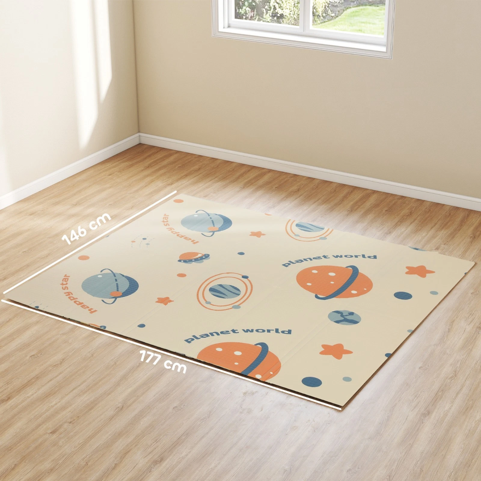 Space Theme Baby Play Mat Foldable XPE Foam Crawling Mat 177x146cm
Opens in a new window or tab