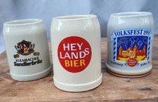 3 Vintage German .5 L Beer Stein Mug Stonewar...