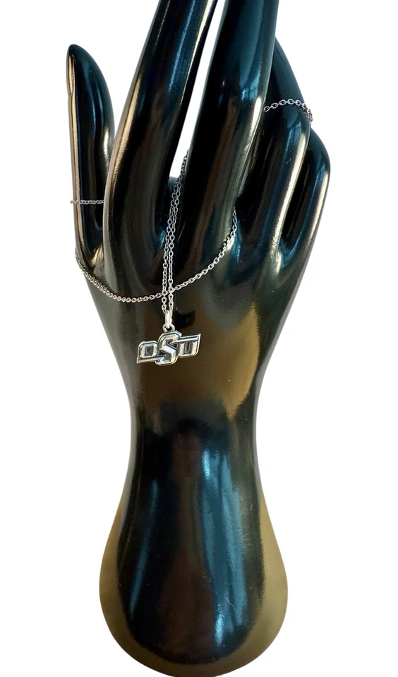 OSU Sterling Silver 925 Silver College Football Team Logo Pendant Necklace - Image 2 of 4