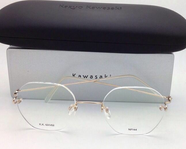 K.P.S/EXCLUSIVE LIMITED EDITION E.P メロハー KAZUO KAWASAKI Eyeglasses MP 631 02 NP/44 44-19 140 Rimless