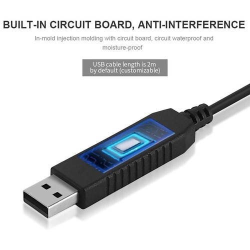 USB 3-Key Foot Switc, ProgrammableKeyboard/Mouse/Game Controls, Silent Optical - Picture 4 of 6