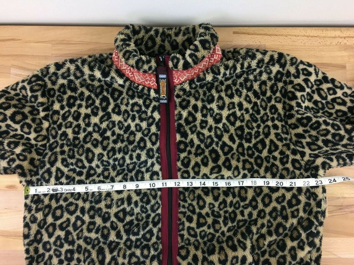 KAPITAL LEOPARD FLEECE FULL ZIP BLOUSON JACKET MADE IN JAPAN KAPITAL LEOPARD FLEECE FULL ZIP BLOUSON JACKET MADE IN JAPAN