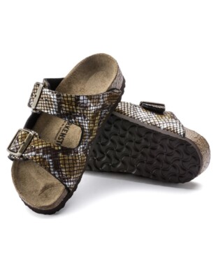 NEW Birkenstock Arizona Microfiber Sandal Python Brown 38