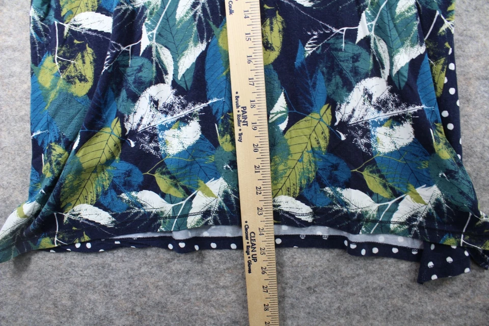 Camisa Westbound Talla L Grande Cerradura Azul Verde Lunares Bordada Larga Slv Foto 2 de 4