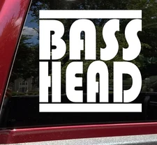 Bass Head Vinyl Decal V1 | EDM Music Speaker Basshead Head Banger | Sticker
