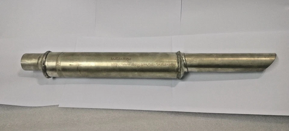 SILENCIADOR Y TUBO DE ESCAPE (ESTAÑO) CON CLIP PARA INDIO 741 NÚMERO DE PIEZA: 93489 Foto 4 de 4