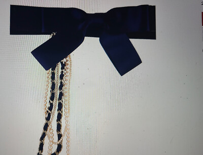 Chanel belt navy bow with pearls ?url=http://sothebys-  main image 2