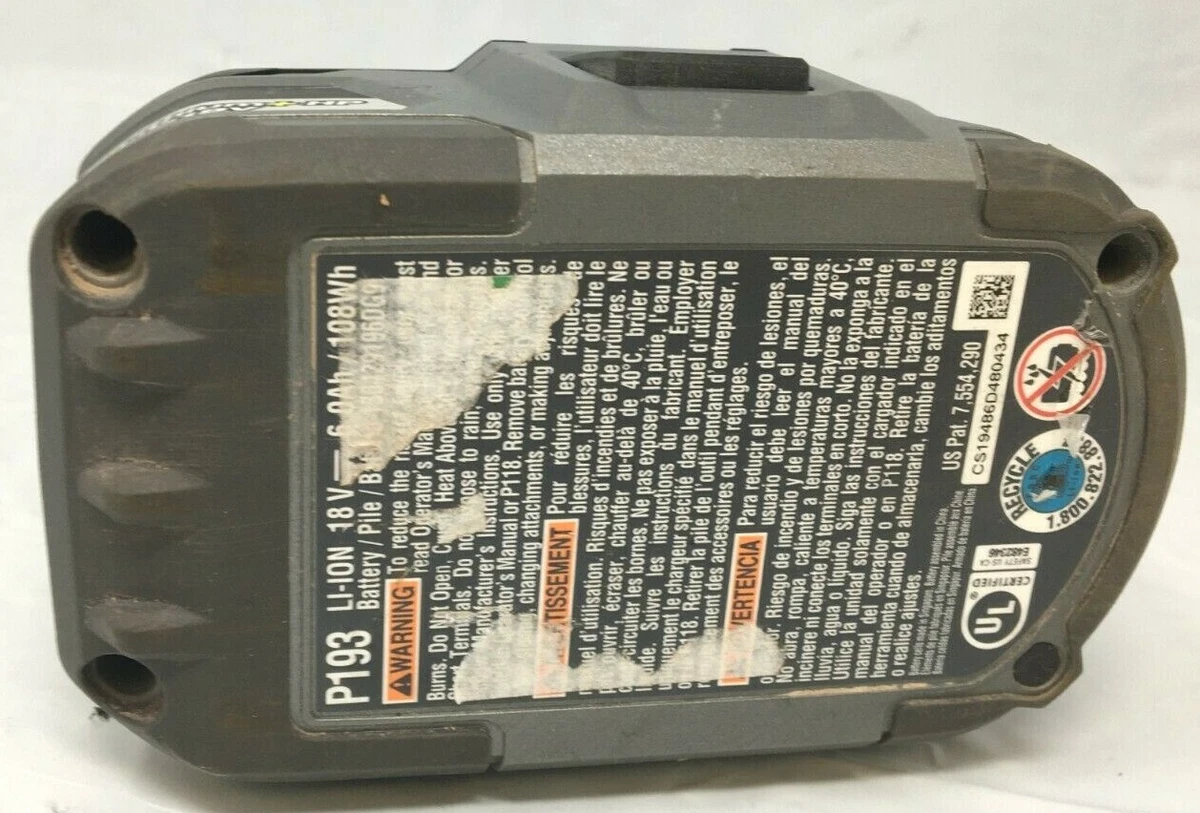 Ryobi cheap p193 battery