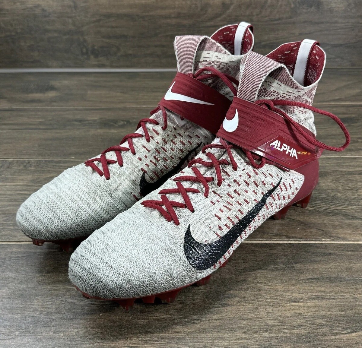 Nike Alpha Menace Elite 2 Flyknit Men Football Cleats Red BV2077-003 NEW Size 11 Nike Alpha Menace Elite 2 Flyknit Football | Mercari main image 3