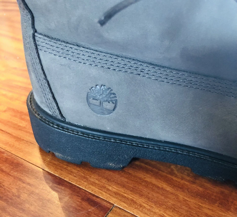 Timberland Botas de Senderismo Premium para Niños Gris Negro Cuero Con Cordones Impermeables 6.5 Foto 4 de 4