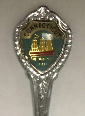 Connecticut The Nutmeg State Vintage Souvenir Spoon Collectible