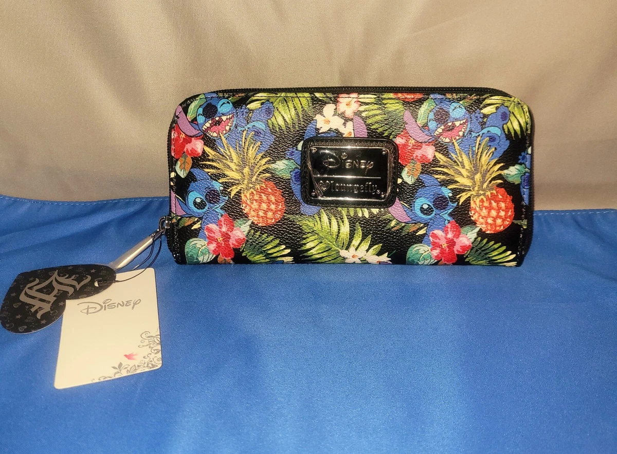 Vintage DISNEY LOUNGEFLY STITCH TROPICAL WALLET brand New (RARE RETIRED )