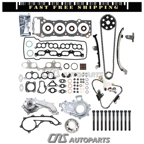 Head Bolts & Gasket Set Timing Water / Oil Pump Fits 9504 Toyota 2.4L