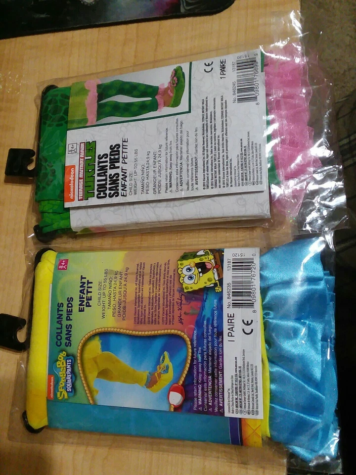 2 пары Nickelodeon Tmnt и Губка Боб квадратные штаны лосины ребенка маленький - Изображение 2 из 4