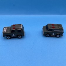 Majorette Mini Micro Sonic Flashers Commando Van In Military Green SUV Lot x2