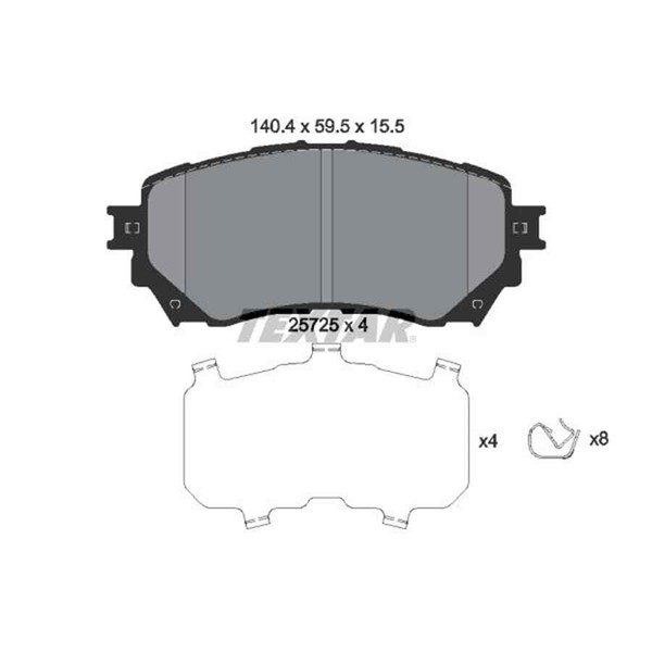 Textar Bremsbelagsatz, Scheibenbremse 2572501-image