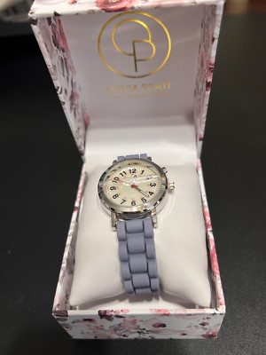 Olivia Pratt Womens WATCH Blue Band Buckle Clasp Modern Classic NEW