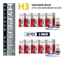 H3 Halogen 12v 55w Super Bright Upgrade Headlight Bulb10 Pack H3 Halogen 12v 55w Super Bright Upgrade Headlight Bulb10 Pack