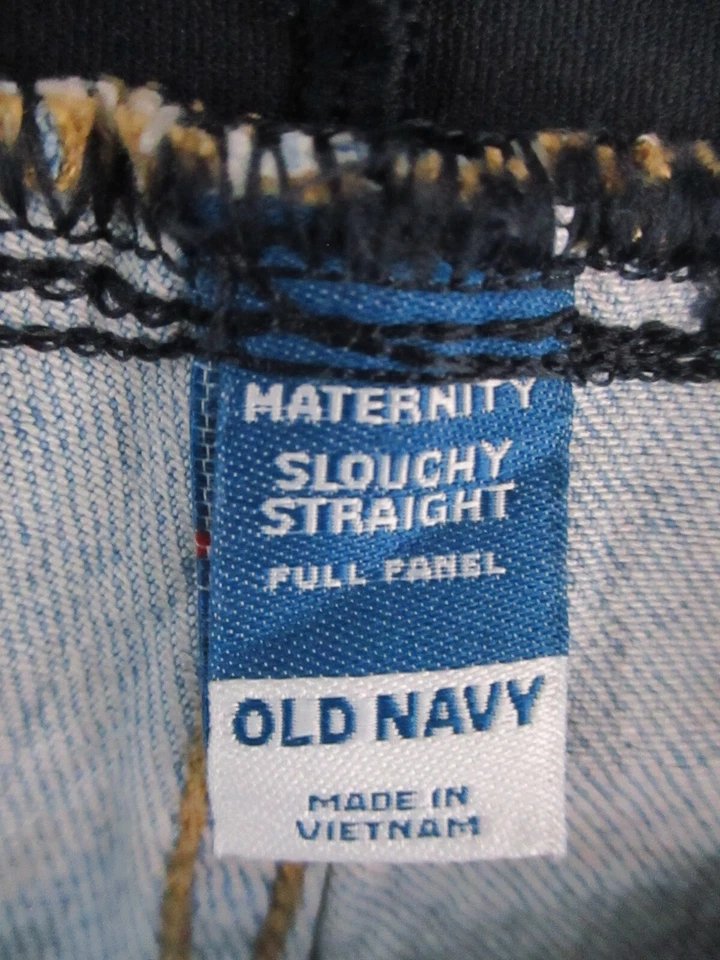 Old Navy Maternity Jeans Womens 14L LONG Blue Denim Pull Up Secret Belly 34x30 - Image 3 of 4