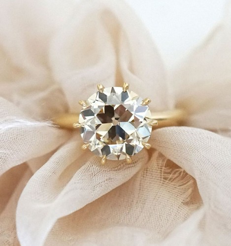 IGI Certified Lab Grown Round Cut Diamond Engagement Ring OMC Solitaire Ring Her