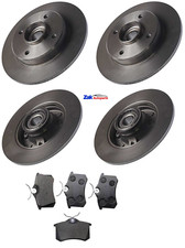 For Citroen C3 Aircross 1.2 Rear 2 Brake Discs And Pads & Fitted Wheel Bearings