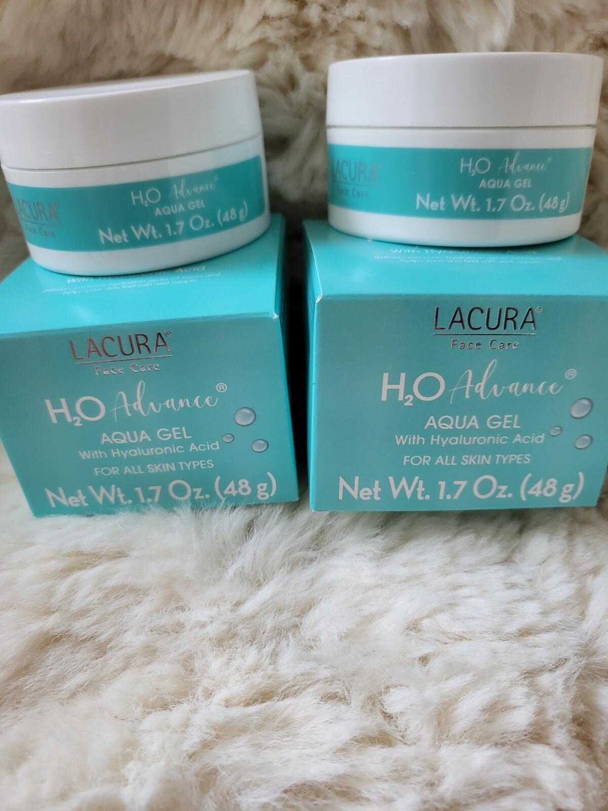 Set of 2 LACURA Face Care H2O Advance Aqua Gel, w/ Hyaluronic Acid 1.