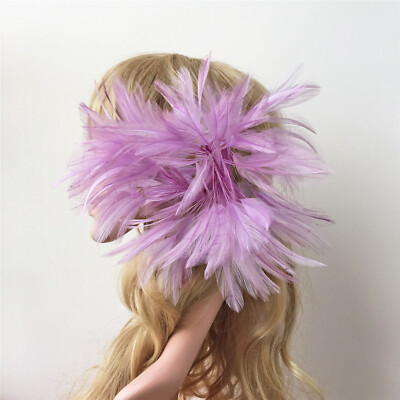 Feather Twisted Mount Hackle Feather Flower Millinery Hat Crafts Fascinator Trim