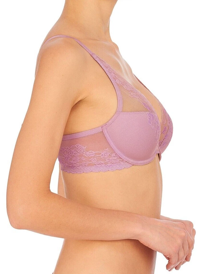 Sujetador convertible Natori CHERRY BLOSSOM Freesia púrpura UW 34DDD y calzoncillo niña L Foto 3 de 4