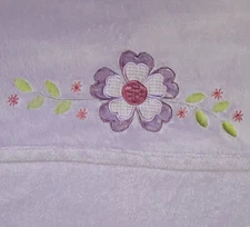 Kidsline Purple Lavender Fleece Flower Baby Girl Blanket Floral
