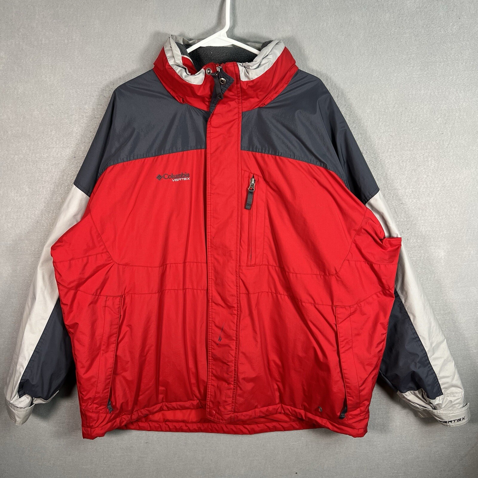 Columbia Vertex Interchange Core Jacket Men Red Gray Gem