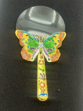 Chinese Cloisonn  Magnifying Glass Enamel Metal Dual Sided Butterfly Magnifier